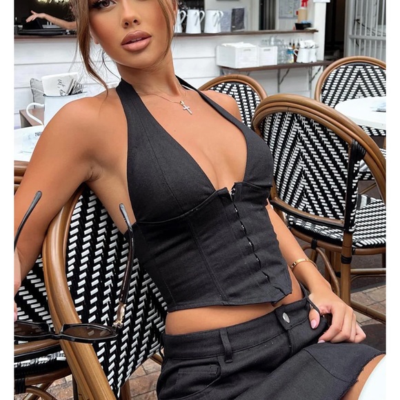 White Fox Secret Identity Bustier Black - Picture 1 of 3